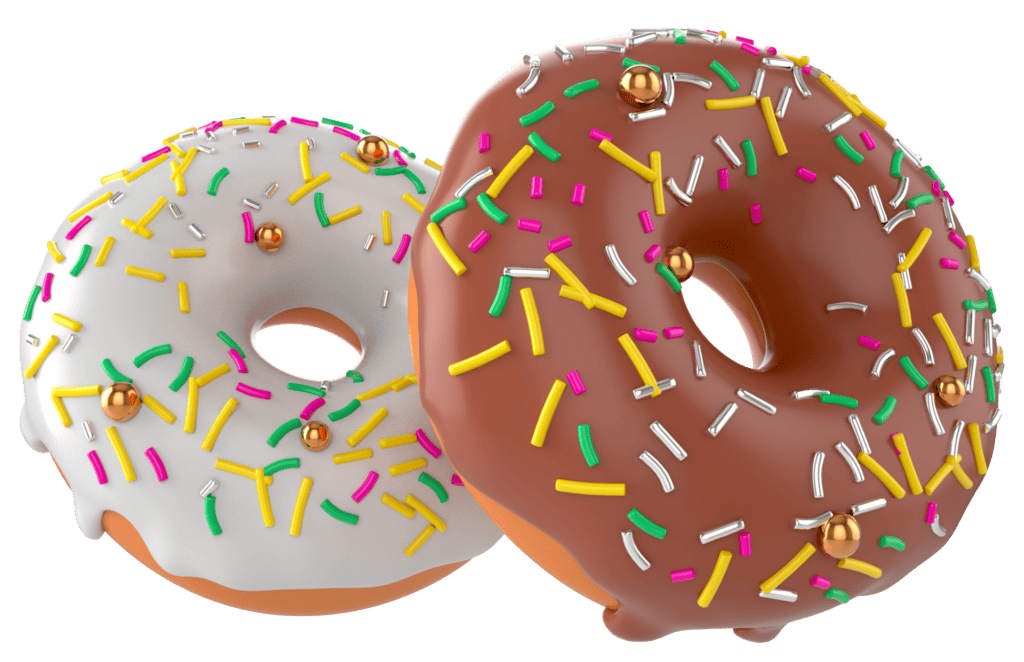 Donuts png, transparent.